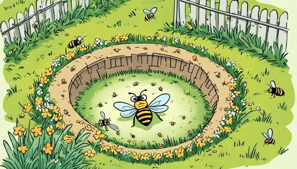 bijen in de grond weghalen