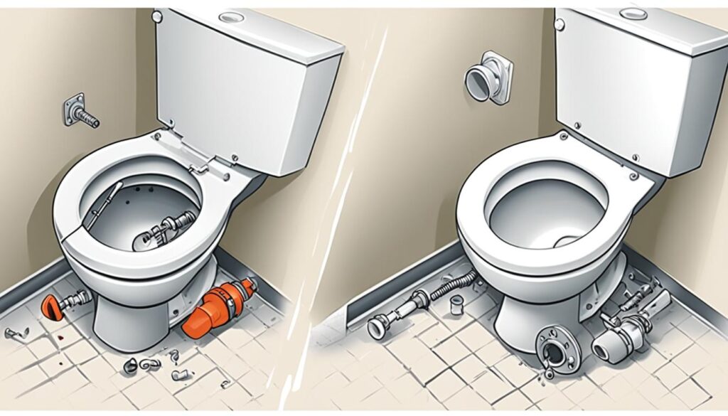demonteren ingebouwd toiletreservoir