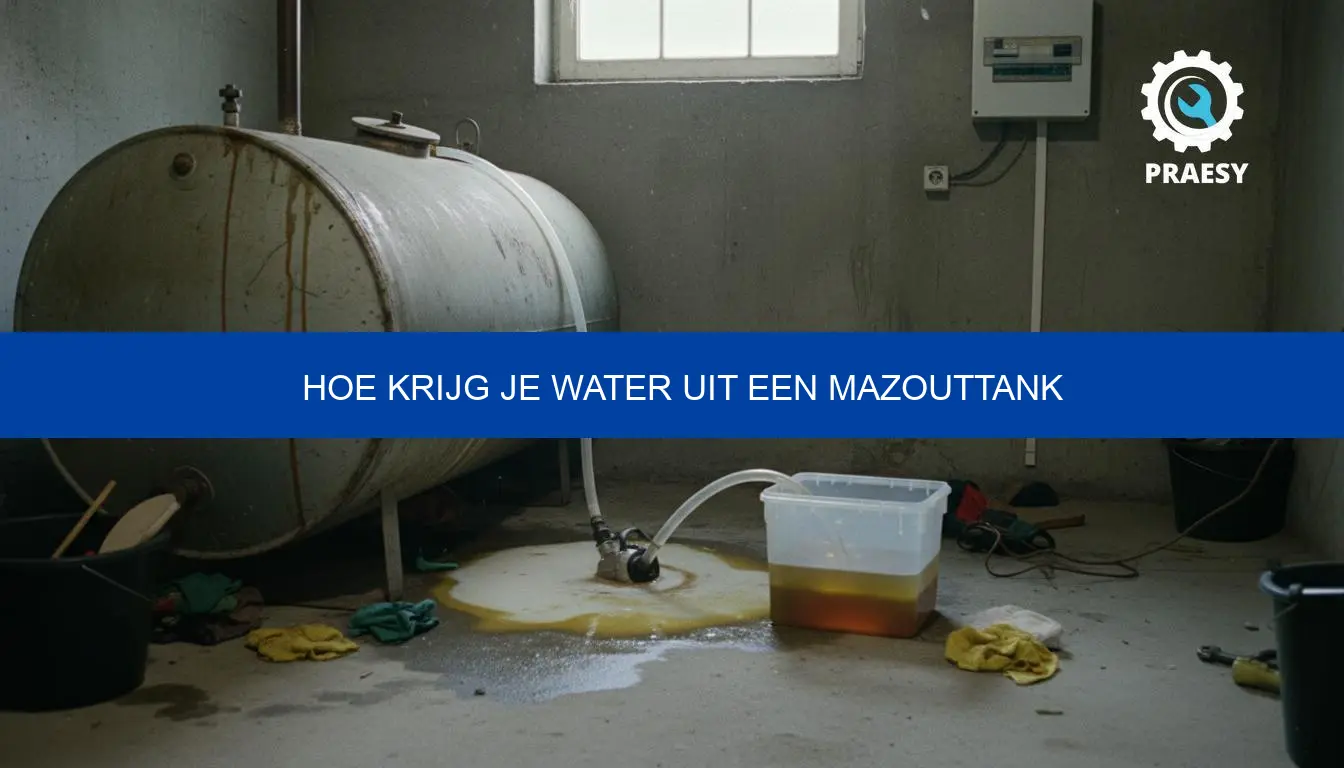 Hoe krijg je water uit een mazouttank: veilige aanpak en prijsadvies via Praesy