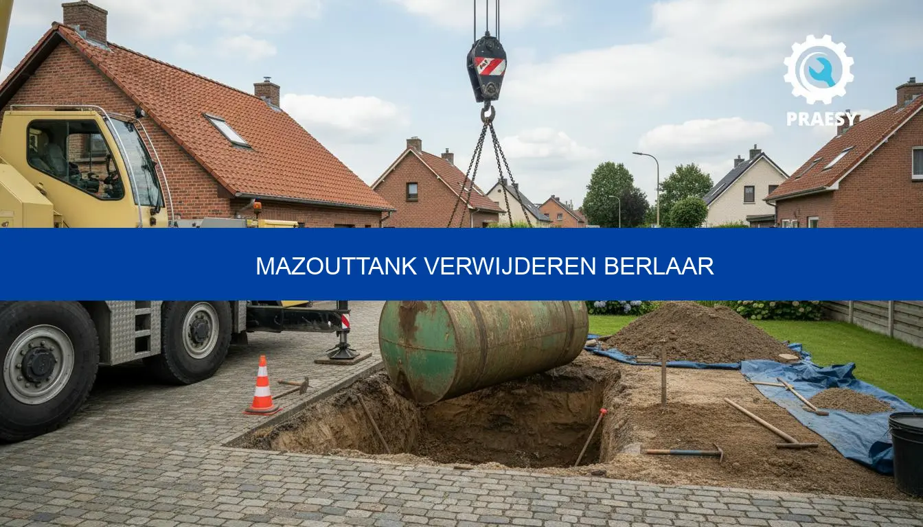 Mazouttank verwijderen Berlaar: prijs en attest via Praesy